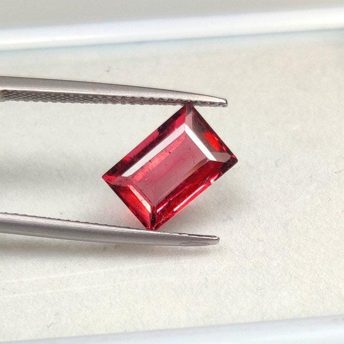 2.91 Ct Pink Tourmaline | Certified Natural Rubellite Tourmaline | Emerald Cut Loose Gemstone | Vibrant Pink Tourmaline for Custom Jewelry