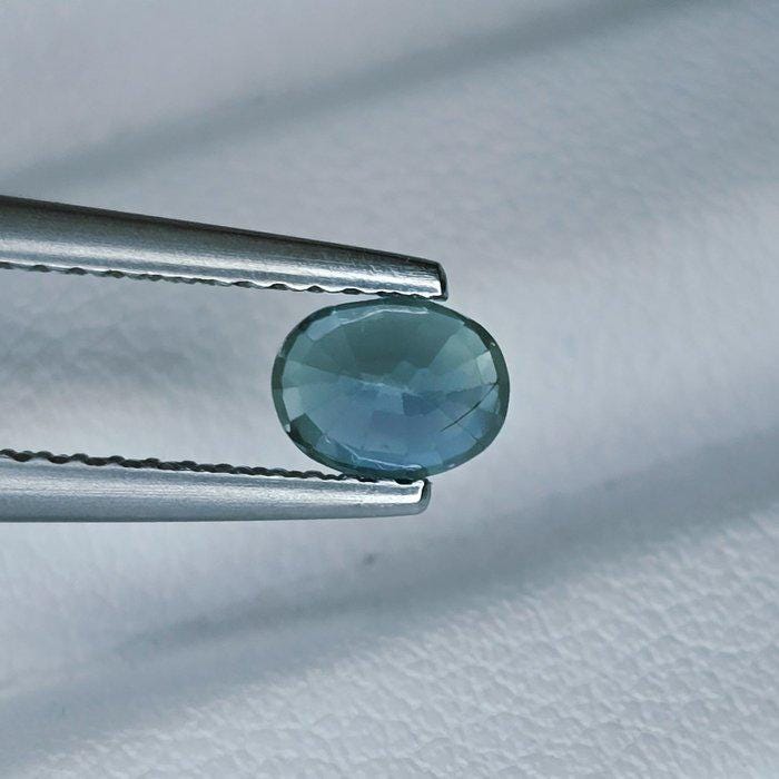 IGI Certified Greenish Blue Sapphire 0.81 Ct | Natural Heated Sapphire | Teal Sapphire | Oval Cut Loose Gemstone
