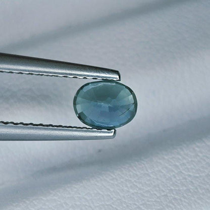 IGI Certified Greenish Blue Sapphire 0.81 Ct | Natural Heated Sapphire | Teal Sapphire | Oval Cut Loose Gemstone