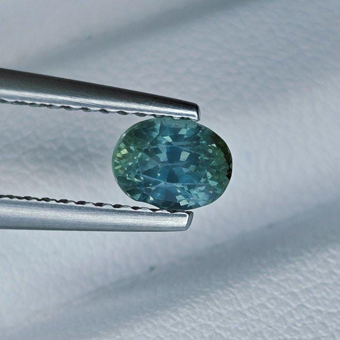 IGI Certified Greenish Blue Sapphire 0.81 Ct | Natural Heated Sapphire | Teal Sapphire | Oval Cut Loose Gemstone