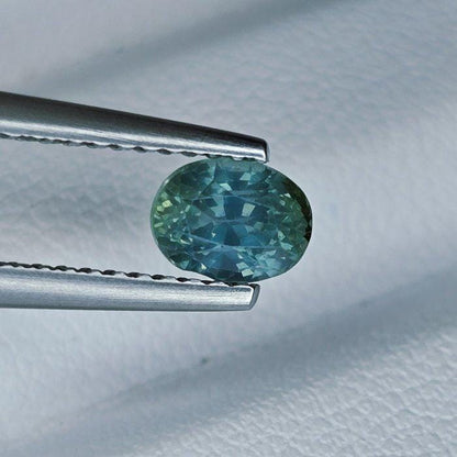 IGI Certified Greenish Blue Sapphire 0.81 Ct | Natural Heated Sapphire | Teal Sapphire | Oval Cut Loose Gemstone