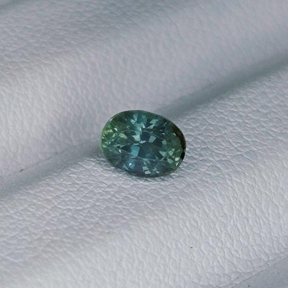 IGI Certified Greenish Blue Sapphire 0.81 Ct | Natural Heated Sapphire | Teal Sapphire | Oval Cut Loose Gemstone