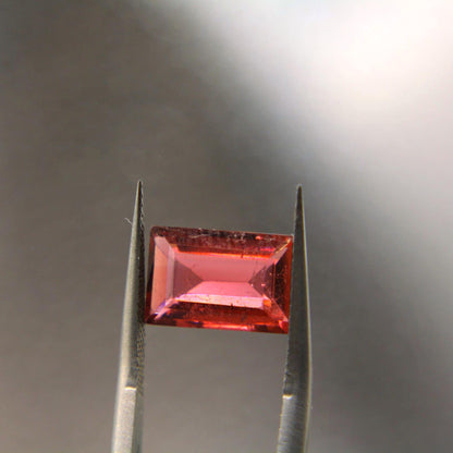 2.91 Ct Pink Tourmaline | Certified Natural Rubellite Tourmaline | Emerald Cut Loose Gemstone | Vibrant Pink Tourmaline for Custom Jewelry