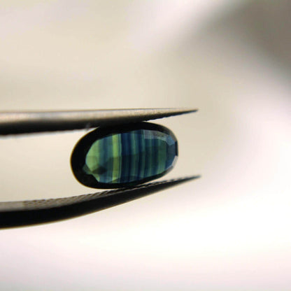 Natural Parti Sapphire 1.29 Ct | Blue Green Sapphire | Certified Sapphire