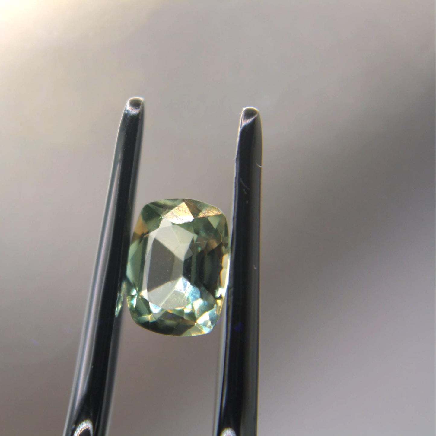 1.05 Ct Natural Montana Sapphire | Hand Mined & Faceted Teal Green Cushion Cut Loose Gemstone | Unheated Montana Sapphire | USA Mined