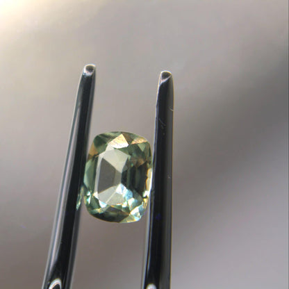 1.05 Ct Natural Montana Sapphire | Hand Mined & Faceted Teal Green Cushion Cut Loose Gemstone | Unheated Montana Sapphire | USA Mined