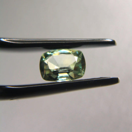 1.05 Ct Natural Montana Sapphire | Hand Mined & Faceted Teal Green Cushion Cut Loose Gemstone | Unheated Montana Sapphire | USA Mined