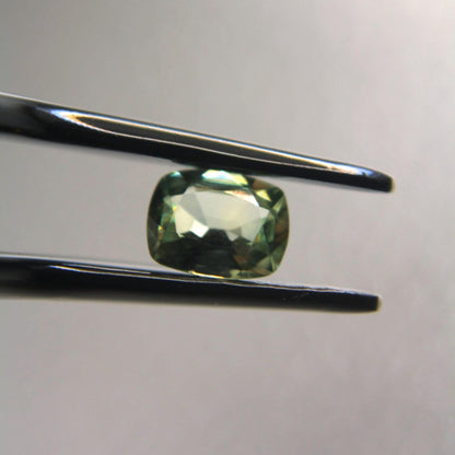 1.05 Ct Natural Montana Sapphire | Hand Mined & Faceted Teal Green Cushion Cut Loose Gemstone | Unheated Montana Sapphire | USA Mined