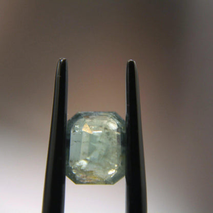 1.65 Ct Natural Montana Sapphire | Hand Mined Emerald Cut Light Blue Green Loose Gemstone | Montana Mined Sapphire | USA Gemstone