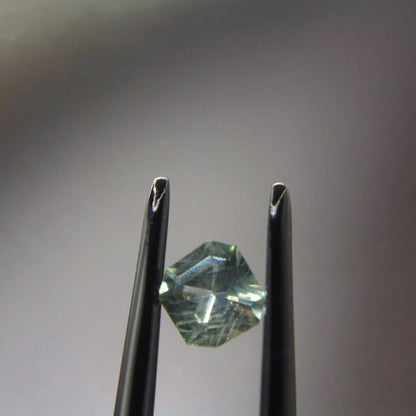0.65 Ct Natural Montana Sapphire | Hand Mined Asscher Cut Blue Green Loose Gemstone | Montana Teal Sapphire | September Birthstone