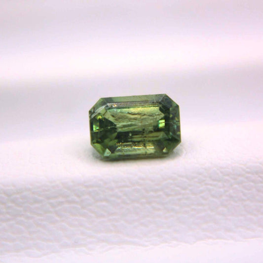0.65 Ct Natural Montana Sapphire | Emerald Cut Green Teal Loose Gemstone | Hand Mined Montana Sapphire | American Mined September Birthstone