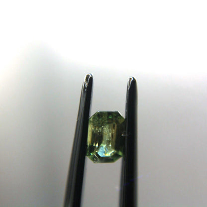 0.65 Ct Natural Montana Sapphire | Emerald Cut Green Teal Loose Gemstone | Hand Mined Montana Sapphire | American Mined September Birthstone