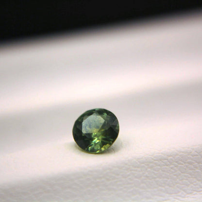 0.50 Ct Natural Montana Sapphire | Round Green Teal Loose Sapphire | Hand Mined Montana Gemstone | American Mined September Birthstone