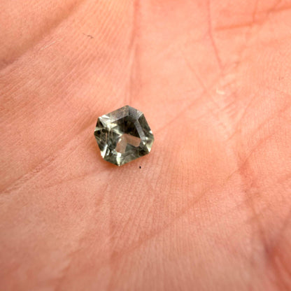 0.65 Ct Natural Montana Sapphire | Hand Mined Asscher Cut Blue Green Loose Gemstone | Montana Teal Sapphire | September Birthstone