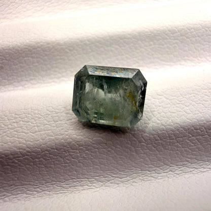 1.65 Ct Natural Montana Sapphire | Hand Mined Emerald Cut Light Blue Green Loose Gemstone | Montana Mined Sapphire | USA Gemstone