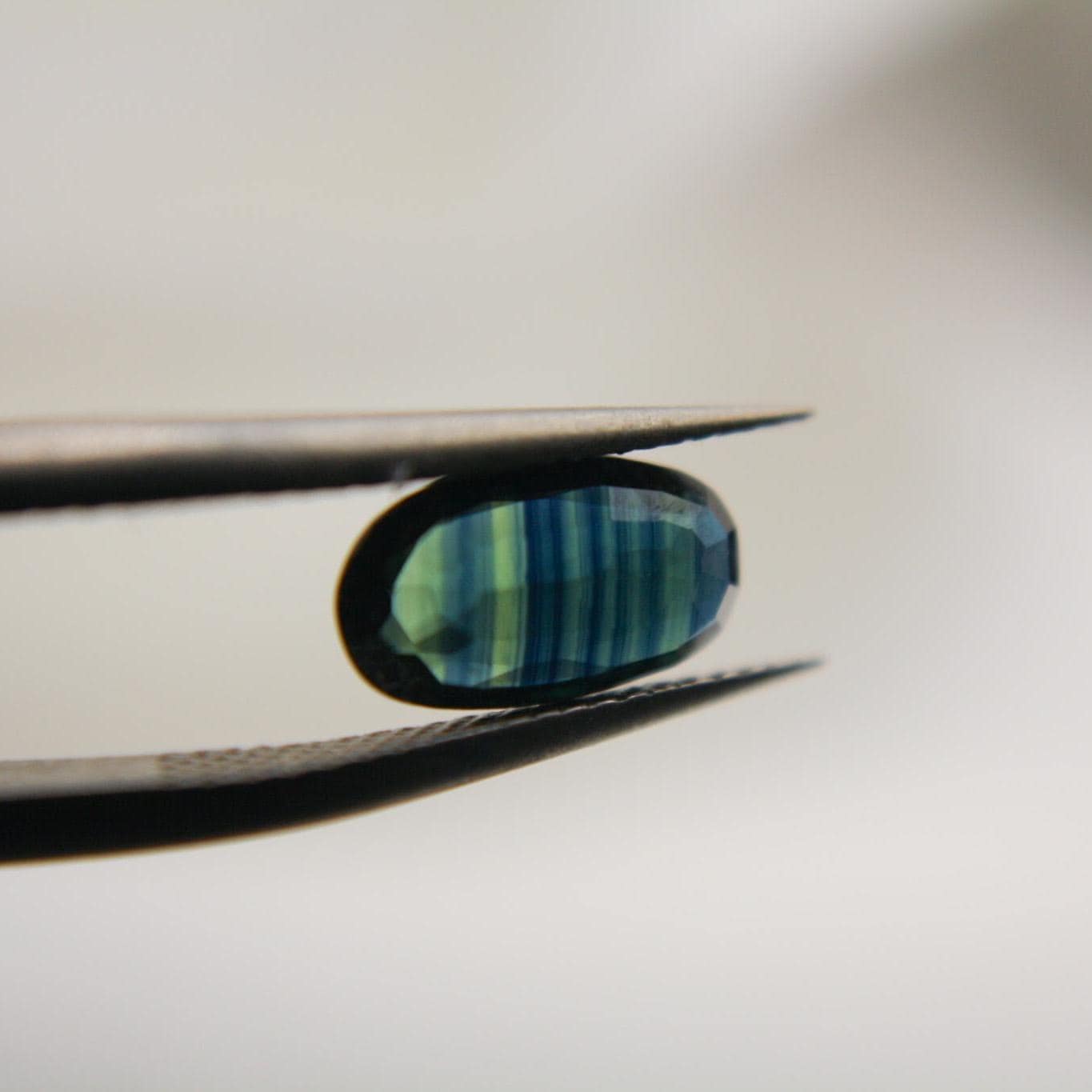 Natural Parti Sapphire 1.29 Ct | Blue Green Sapphire | Certified Sapphire