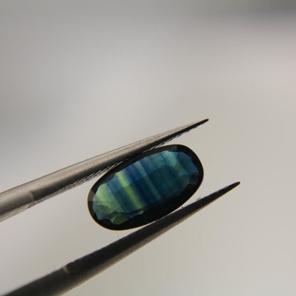Natural Parti Sapphire 1.29 Ct | Blue Green Sapphire | Certified Sapphire