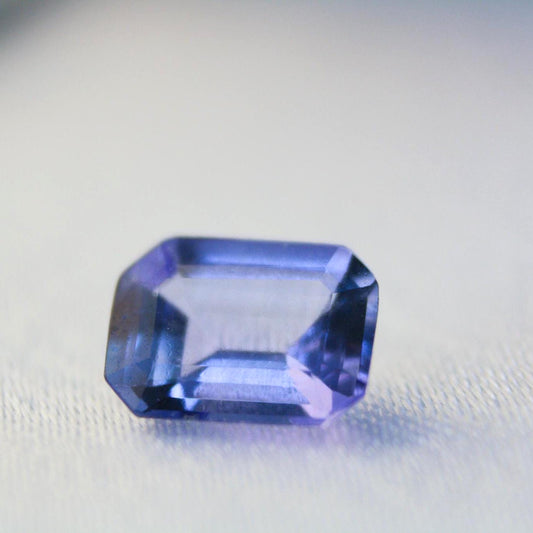 Natural Tanzanite Gemstone | 1.26 Ct Emerald Cut Blue Violet (IGI Certified)
