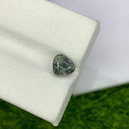 1.52 Ct Unheated Green Sapphire | Certified Natural Bluish Green Sapphire | Pear Cut Loose Gemstone | September Birthstone