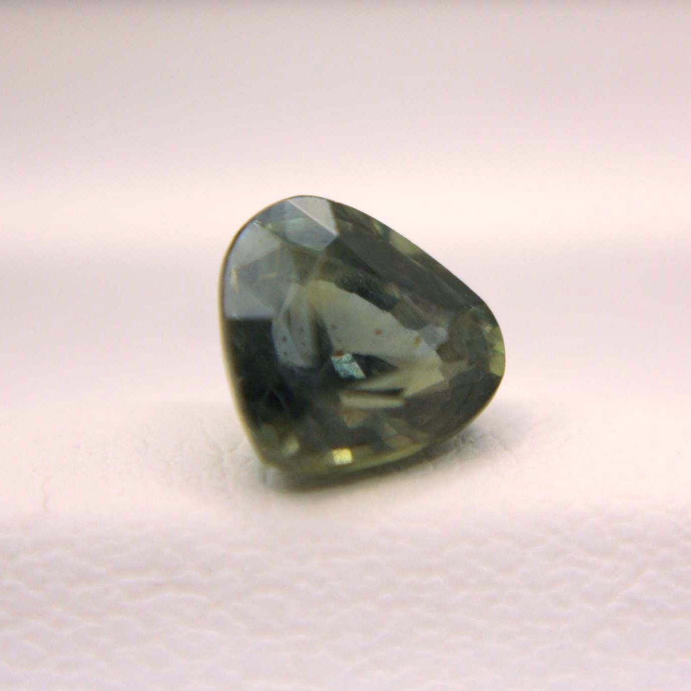 1.52 Ct Unheated Green Sapphire | Certified Natural Bluish Green Sapphire | Pear Cut Loose Gemstone | September Birthstone