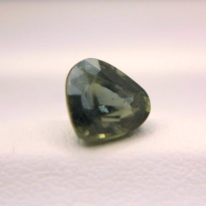 1.52 Ct Unheated Green Sapphire | Certified Natural Bluish Green Sapphire | Pear Cut Loose Gemstone | September Birthstone
