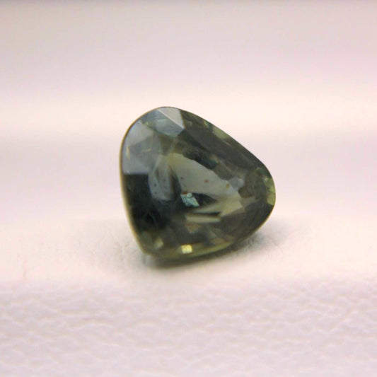 1.52 Ct Unheated Green Sapphire | Certified Natural Bluish Green Sapphire | Pear Cut Loose Gemstone | September Birthstone