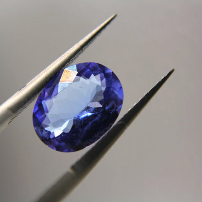 2.15 Ct Natural Tanzanite | Certified Blue Violet Tanzanite | Oval Cut Loose Gemstone | December Birthstone