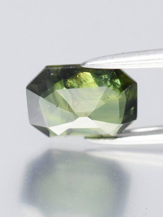2.04 Ct Yellow Green Sapphire | Natural Certified Sapphire | Octagon Cut Loose Gemstone | Unique Alternative Engagement Stone