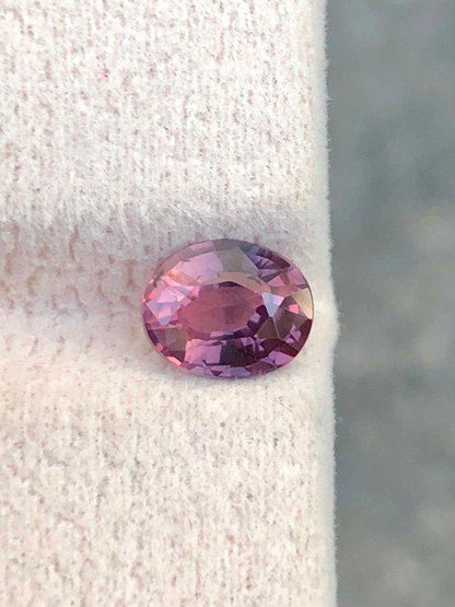 1.59 Ct Pink Sapphire | Natural Purplish Pink Sapphire | Certified Loose Sapphire | Oval Cut Gemstone | September Birthstone