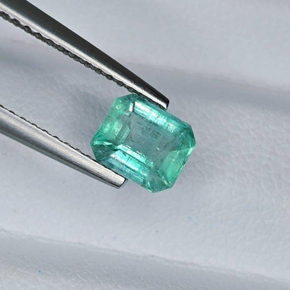 IGI Certified Natural Emerald Gemstone | 1.04 Ct Emerald Cut Green Beryl May Birthstone