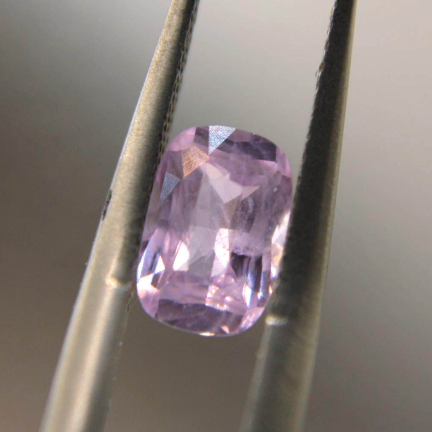 1.00 Ct Cushion Cut Unheated Purple Sapphire | IGI Certified Lavender Gemstone