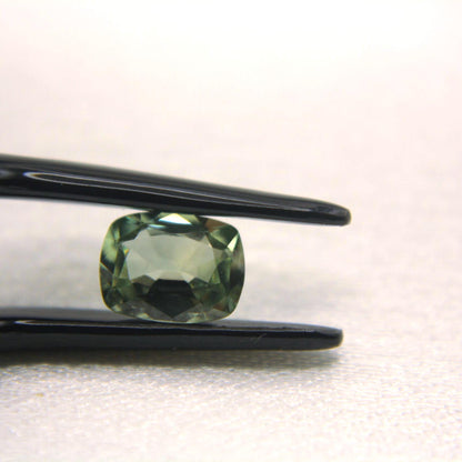 1.05 Ct Natural Montana Sapphire | Hand Mined & Faceted Teal Green Cushion Cut Loose Gemstone | Unheated Montana Sapphire | USA Mined