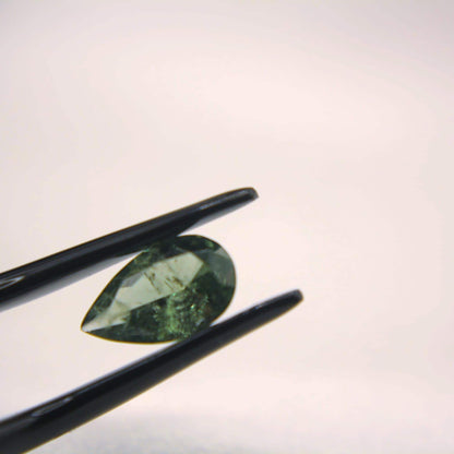 1.35 Ct Natural Montana Sapphire | Hand Mined Pear Cut Teal Green Loose Gemstone | Montana Mined Sapphire | September Birthstone