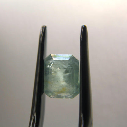 1.65 Ct Natural Montana Sapphire | Hand Mined Emerald Cut Light Blue Green Loose Gemstone | Montana Mined Sapphire | USA Gemstone