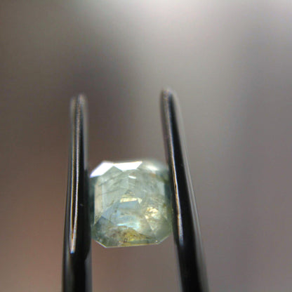 1.65 Ct Natural Montana Sapphire | Hand Mined Emerald Cut Light Blue Green Loose Gemstone | Montana Mined Sapphire | USA Gemstone