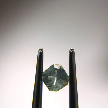 0.65 Ct Natural Montana Sapphire | Hand Mined Asscher Cut Blue Green Loose Gemstone | Montana Teal Sapphire | September Birthstone