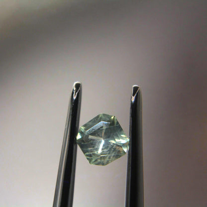 0.65 Ct Natural Montana Sapphire | Hand Mined Asscher Cut Blue Green Loose Gemstone | Montana Teal Sapphire | September Birthstone