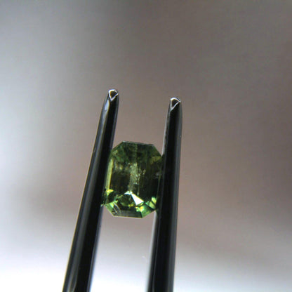 0.65 Ct Natural Montana Sapphire | Emerald Cut Green Teal Loose Gemstone | Hand Mined Montana Sapphire | American Mined September Birthstone