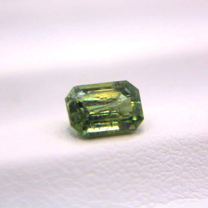 0.65 Ct Natural Montana Sapphire | Emerald Cut Green Teal Loose Gemstone | Hand Mined Montana Sapphire | American Mined September Birthstone