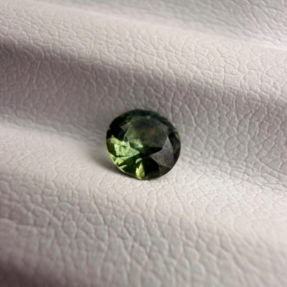 0.50 Ct Natural Montana Sapphire | Round Green Teal Loose Sapphire | Hand Mined Montana Gemstone | American Mined September Birthstone