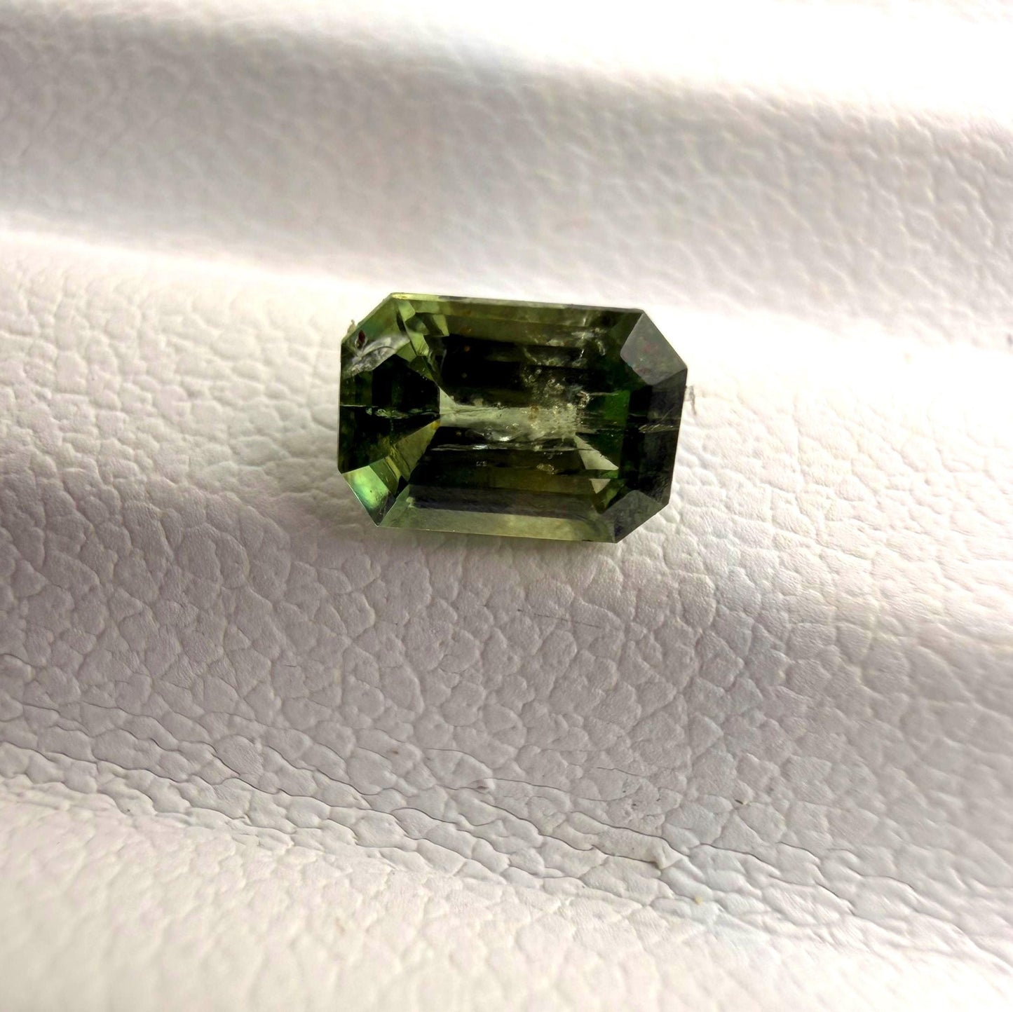 0.65 Ct Natural Montana Sapphire | Emerald Cut Green Teal Loose Gemstone | Hand Mined Montana Sapphire | American Mined September Birthstone