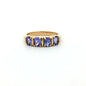 Natural Tanzanite Band Ring | Gold Plated Sterling Silver, December Birthstone