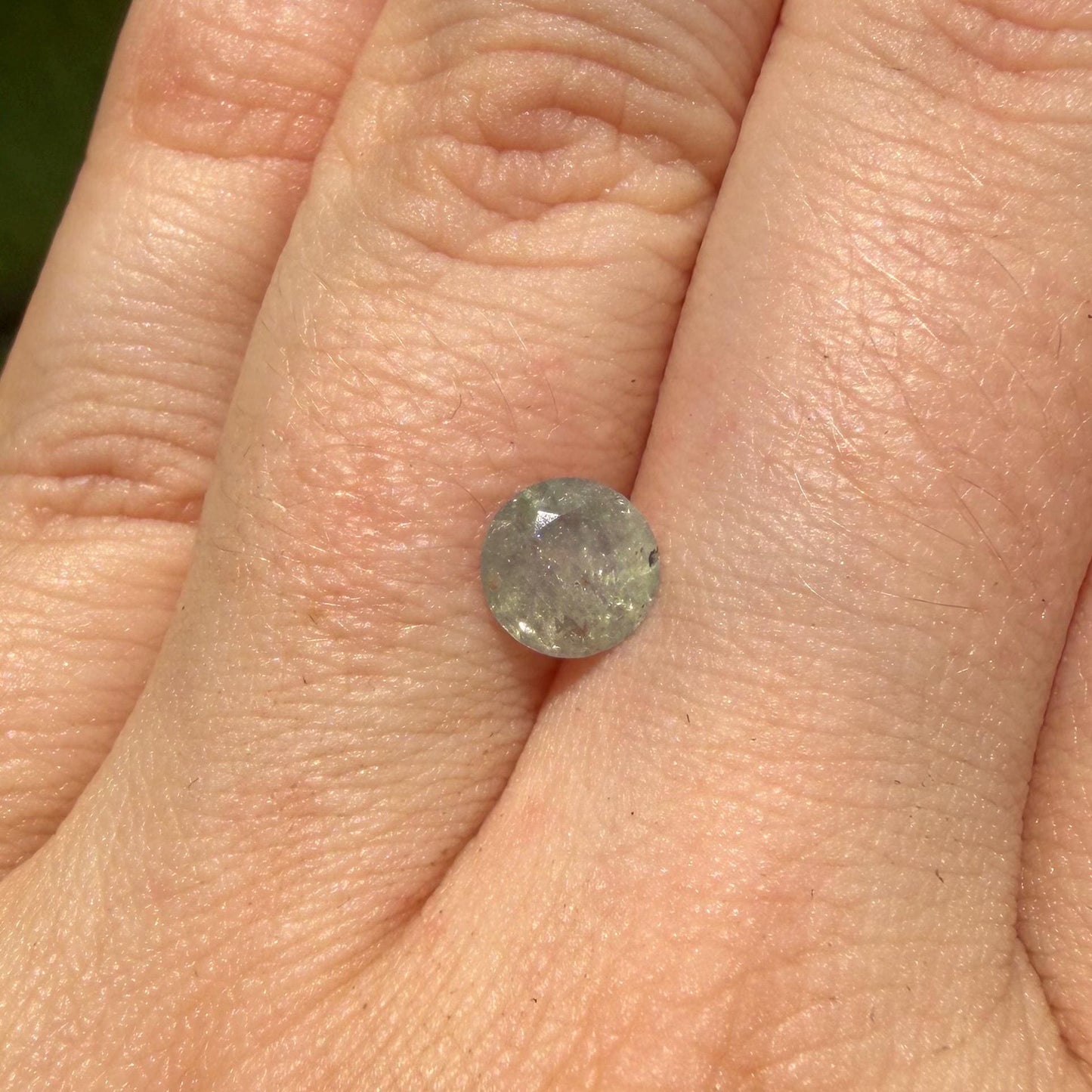 Natural Unheated Montana 1.15ct Sapphire | Round Green-Blue Gemstone, Hand Mined USA