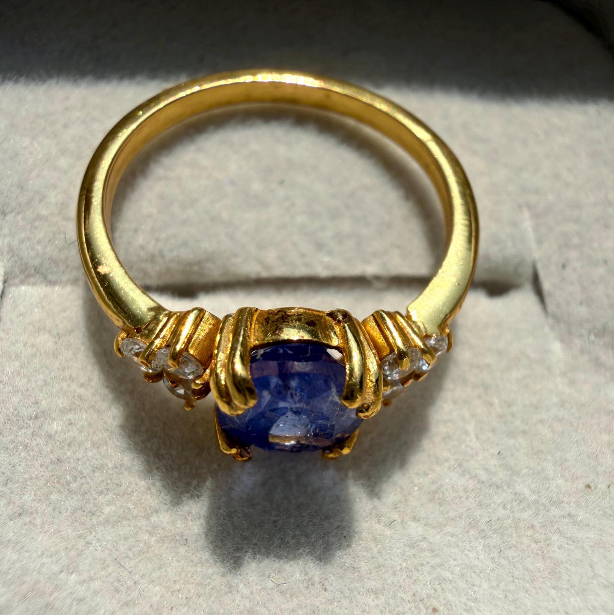 Natural 1.5 Ct Oval Tanzanite Ring | Solid 925 Sterling Silver Ring | Promise Engagement Gift