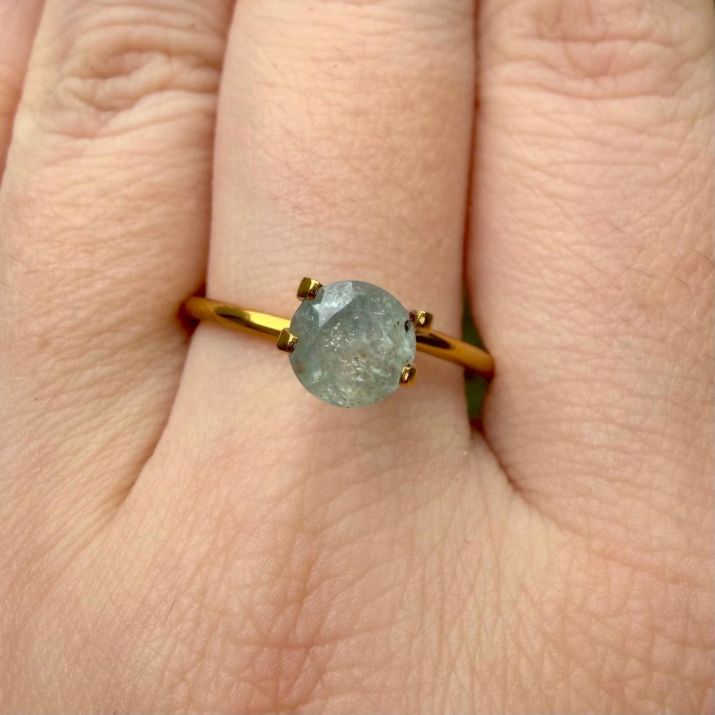 Natural Unheated Montana 1.15ct Sapphire | Round Green-Blue Gemstone, Hand Mined USA