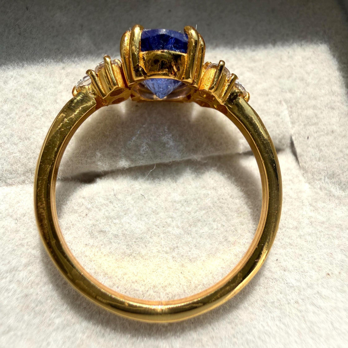 Natural 1.5 Ct Oval Tanzanite Ring | Solid 925 Sterling Silver Ring | Promise Engagement Gift