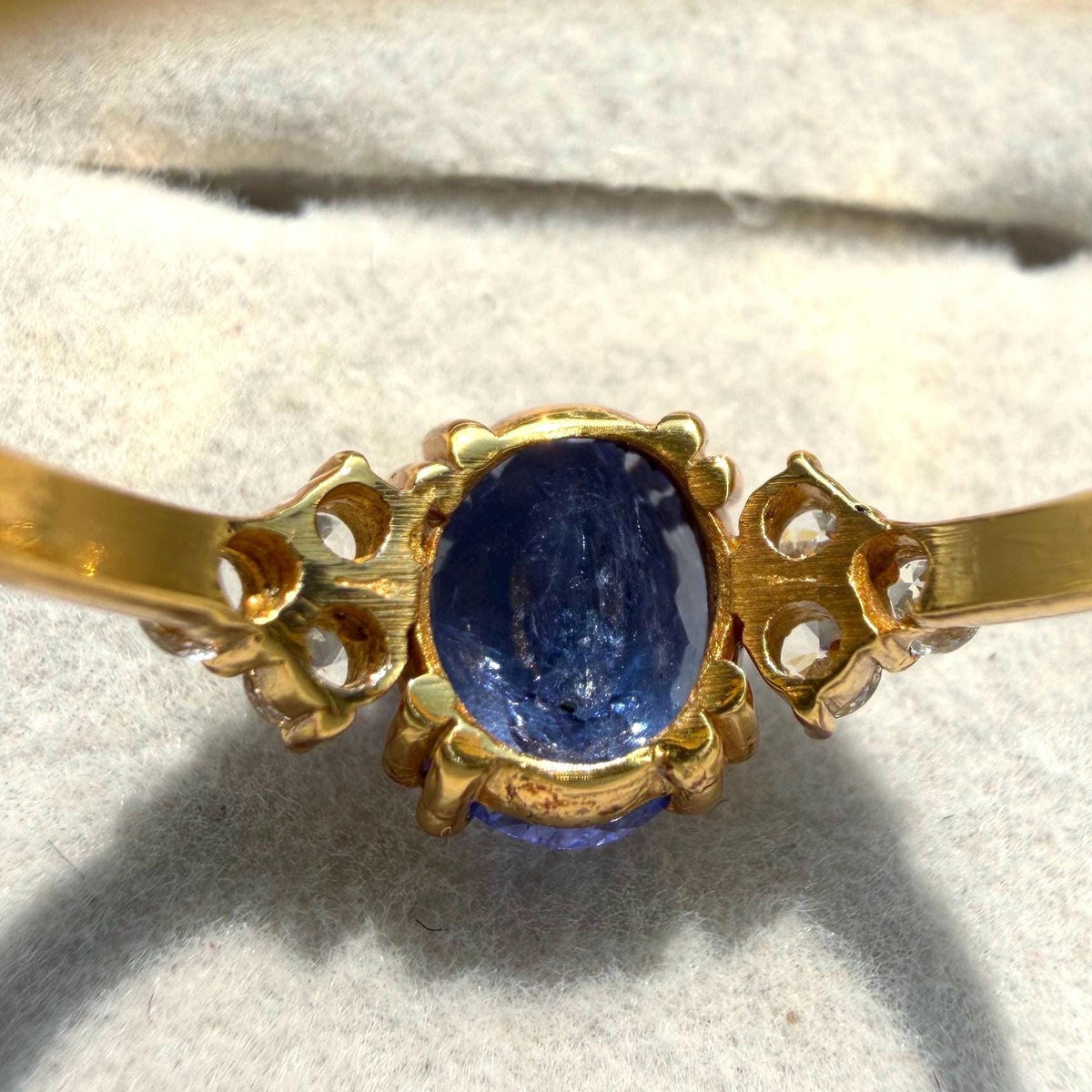 Natural 1.5 Ct Oval Tanzanite Ring | Solid 925 Sterling Silver Ring | Promise Engagement Gift