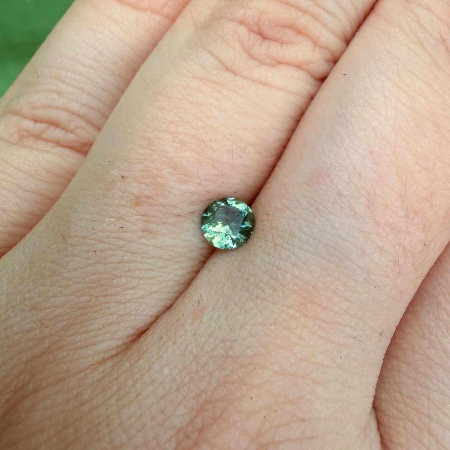 0.65 Ct Unheated Montana Sapphire | Natural Green Blue Sapphire | Ethically Hand Found in Montana | Round Loose Gemstone