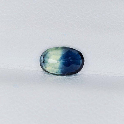IGI Certified Bi-Color Sapphire 0.84 Ct | Natural Green & Blue Sapphire | Oval Cut Loose Gemstone | Heated Parti Sapphire