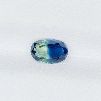 IGI Certified Bi-Color Sapphire 0.84 Ct | Natural Green & Blue Sapphire | Oval Cut Loose Gemstone | Heated Parti Sapphire